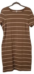 OLD NAVY Olive & White Stretch T-Shirt Dress